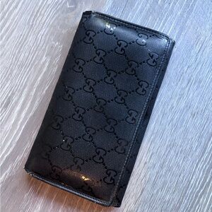 Gucci Black Monogram Wallet